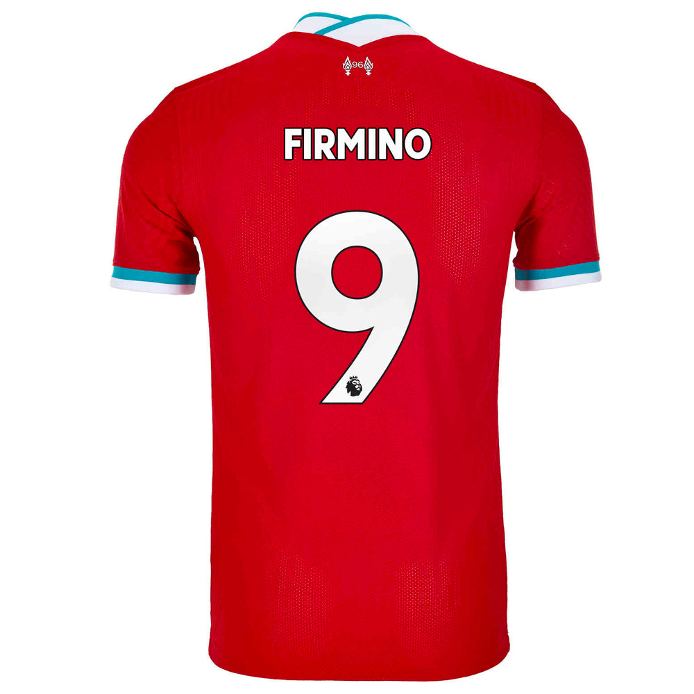 Football Azteca, 2020/21 Liverpool Firmino #9 Home Official Nameset