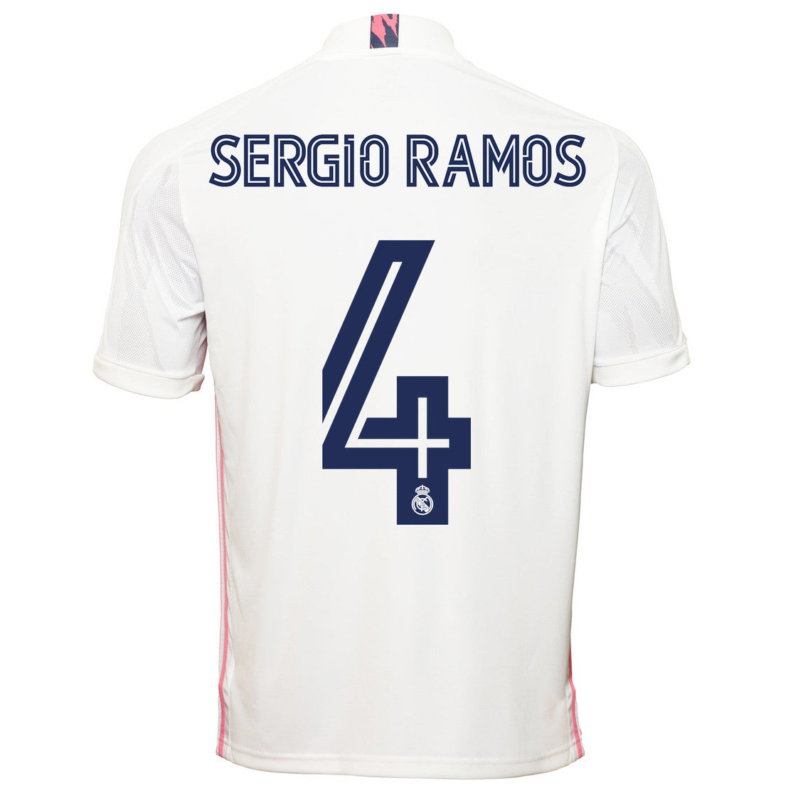 Soccer aztèque, 2020/21 Real Madrid Home Sergio Ramos #4 Official Nameset