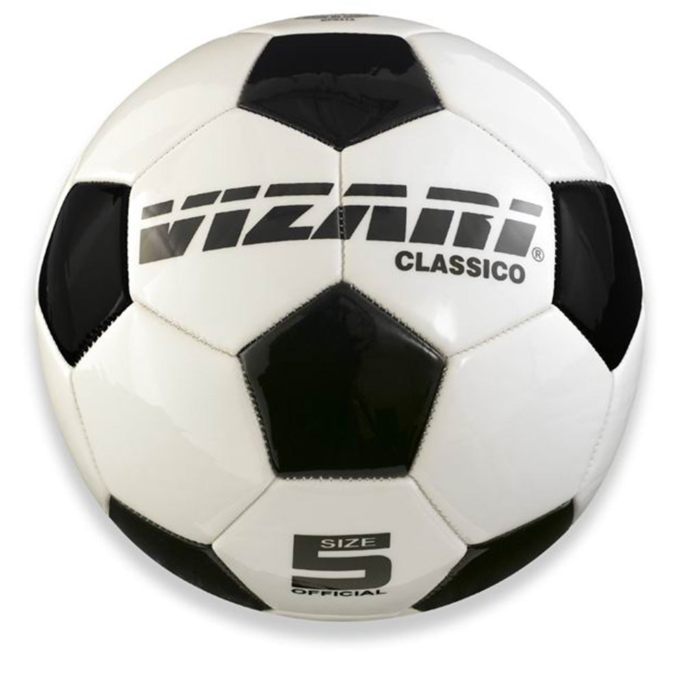 Vizari Sports, Ballon de football Classico-Blanc/Noir/Argent