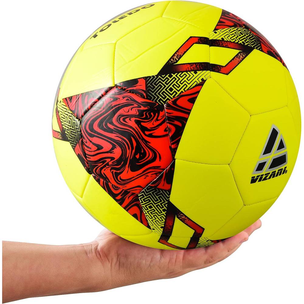 Vizari Sports, Ballon de football de Toledo - jaune fluo/rouge