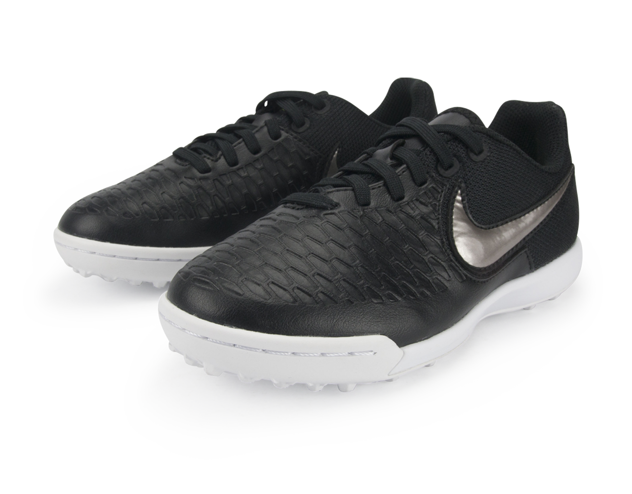 Nike, Chaussures de football Nike Kids MagistaX Pro Turf noir/étain métallisé/blanc