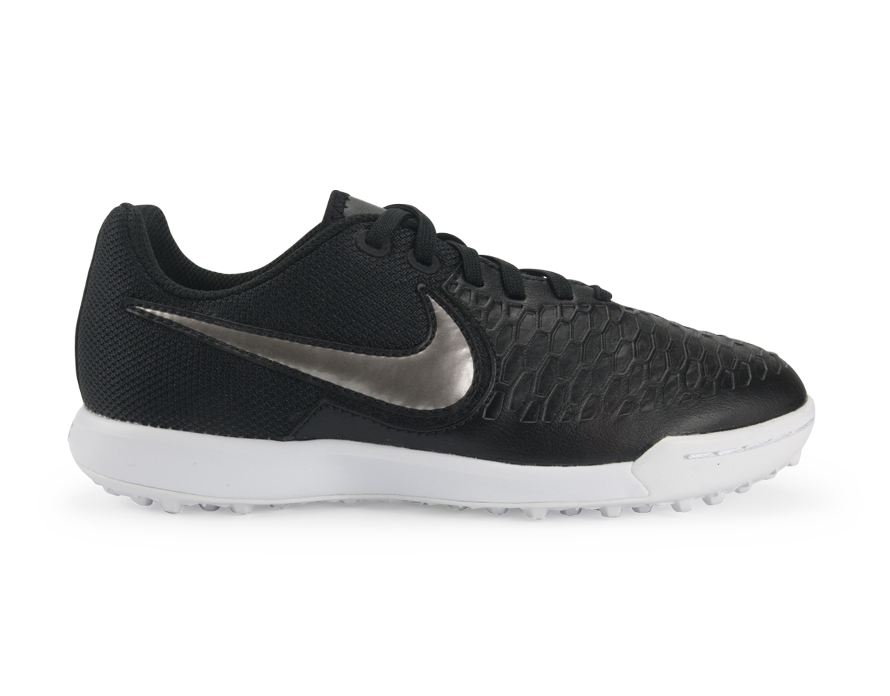 Nike, Chaussures de football Nike Kids MagistaX Pro Turf noir/étain métallisé/blanc