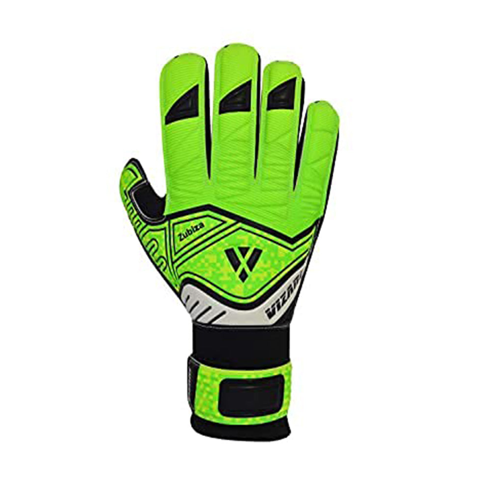 Vizari Sports, Gant de gardien de but Zubiza F.P. avec protection des doigts-Vert/Noir/Blanc