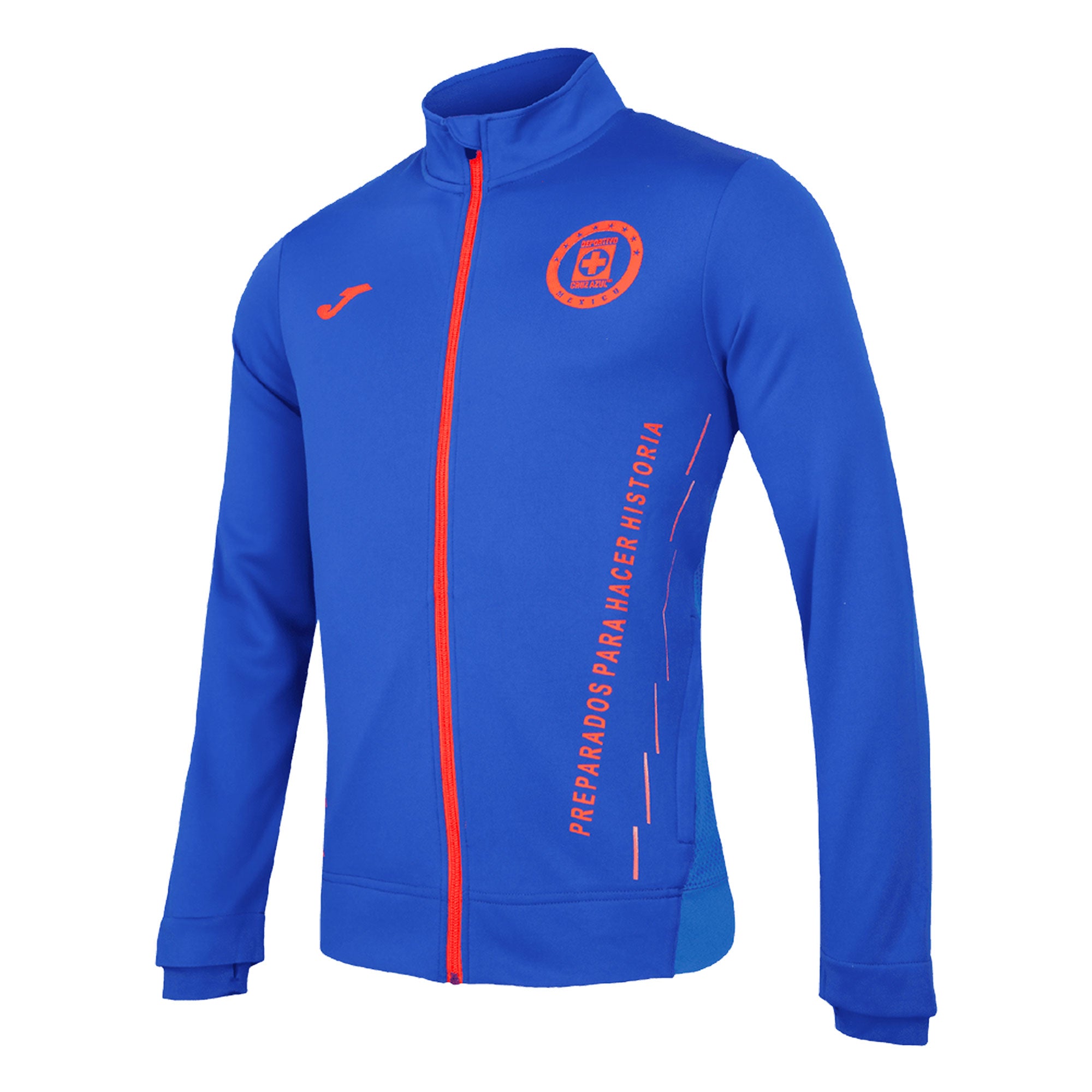 Joma, Joma Hommes Cruz Azul 2021/22 Full Zip Jacket Royal/Orange Red