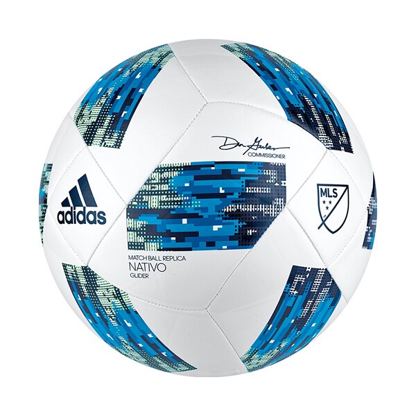 adidas, adidas 2018 MLS Glider Ball Blanc/Bleu Solaire