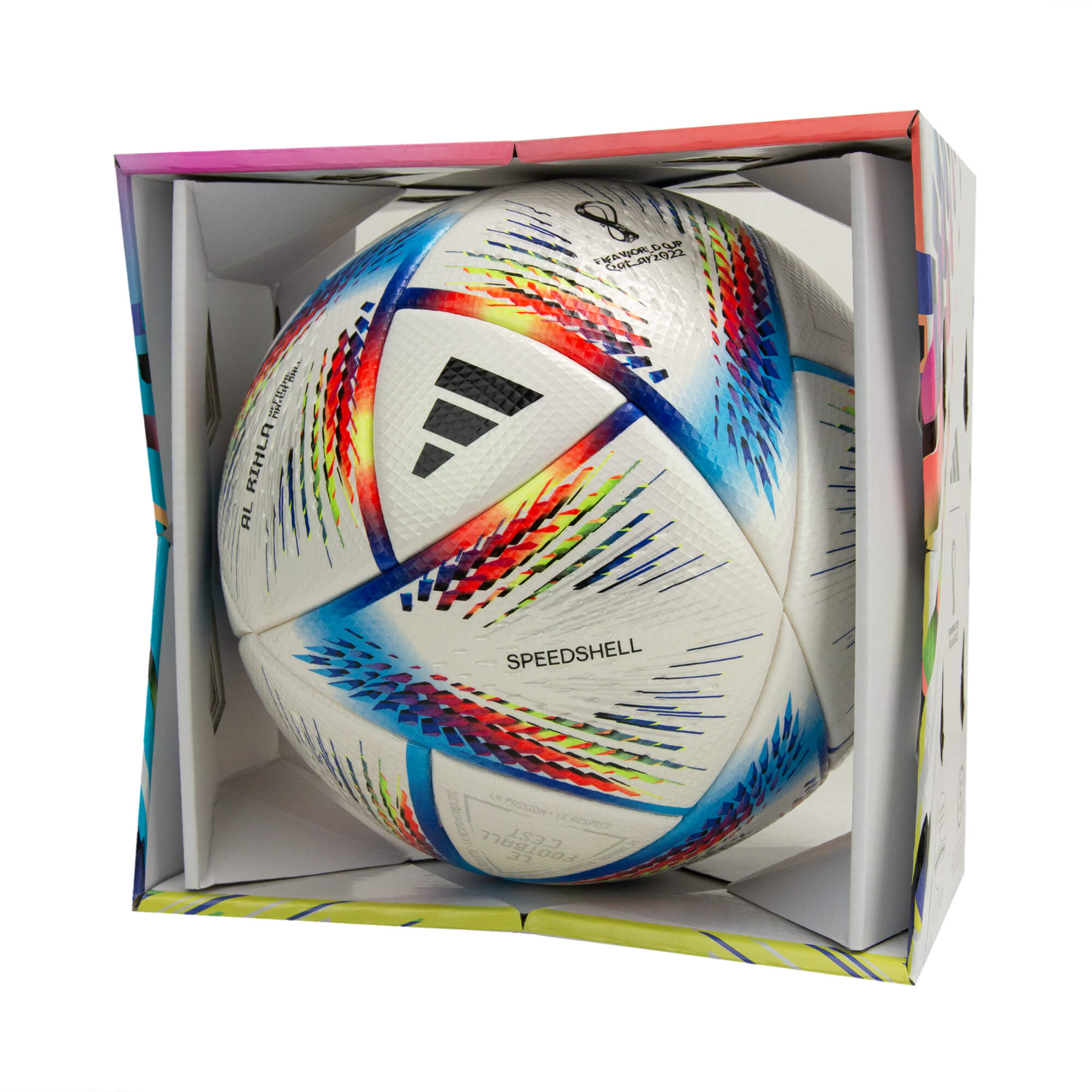 adidas, adidas Al Rihla World Cup 2022 Ballon de match officiel Blanc/Panton