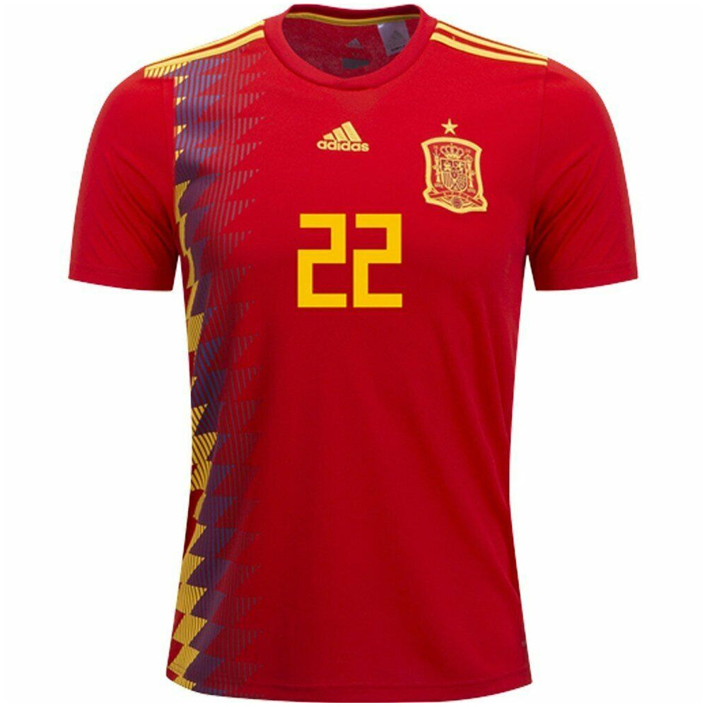 adidas, adidas Hommes 18/19 Isco Home Jersey Rouge/Or Brillant