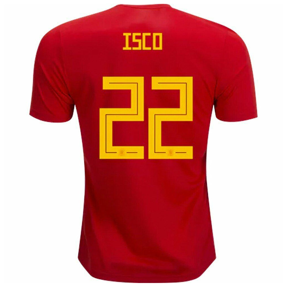 adidas, adidas Hommes 18/19 Isco Home Jersey Rouge/Or Brillant