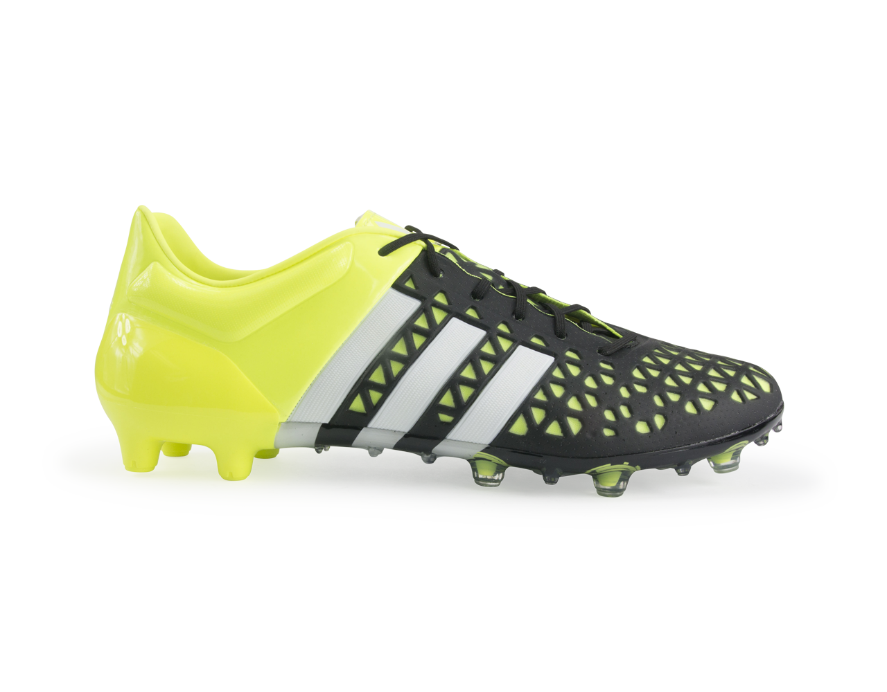 adidas, adidas Hommes ACE 15.1 FG/AG Noir/Métallique Nuit/Jaune Solaire