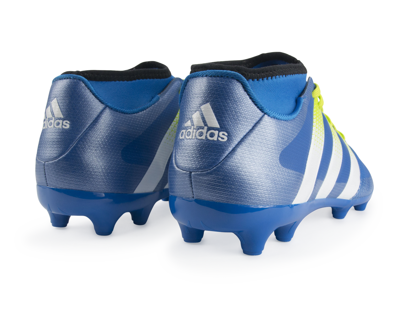 adidas, adidas Hommes ACE 16.3 Primemesh FG/AG Bleu/Blanc/Solar Slime